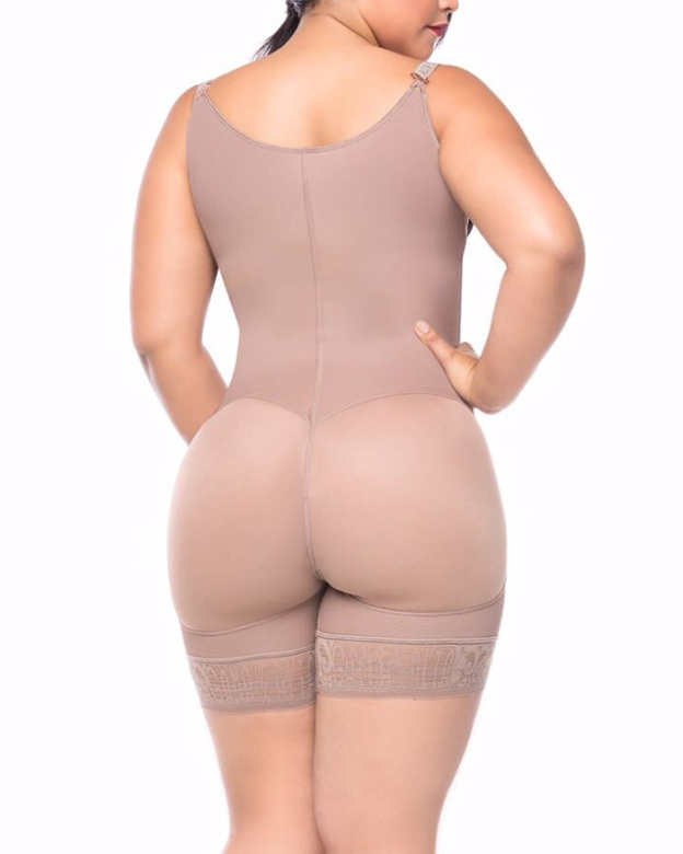 Women's Butt Lifting Open Bust Bodysuit Body Shaper With Zipper Shapewear Slimming Compression Faja With Straps Ref2132-Curvy-Faja