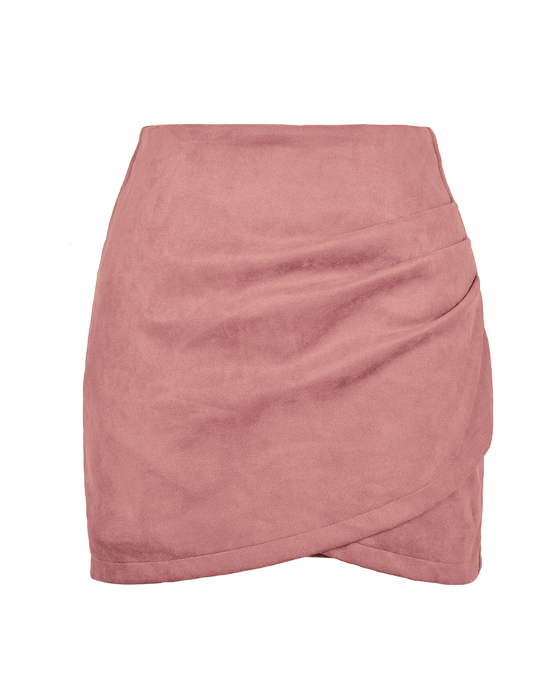 Suede Hip Skirt-Curvy-Faja