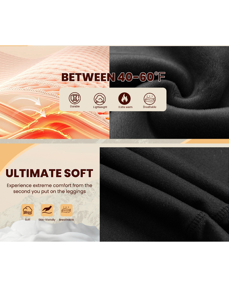 Thickened Fleece Leggings-Curvy-Faja