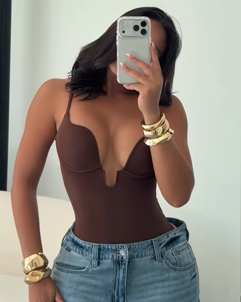 U-Neck Cami Tummy Control Cheeky Bodysuit (Pre-Sale)