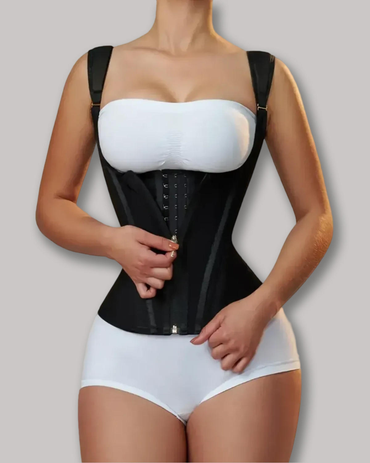 Waist Trainer for Women Corset Vest Body Shaper Cincher Trimmer Tank Top Sport Girdle with Steel Bones-Curvy-Faja