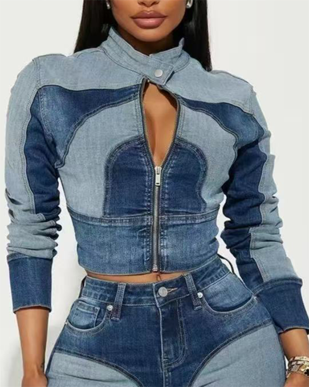 Patchwork Denim Jacket（Pre-Sale)