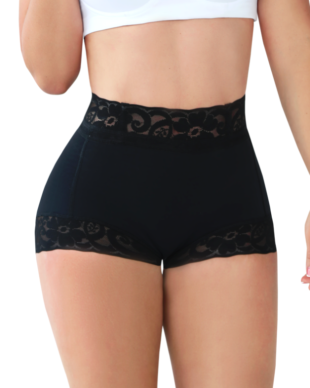 High Waist Seamless Butt Lifting Shorts-Curvy-Faja
