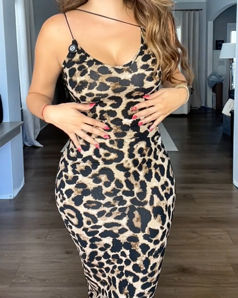 Fashionable And Sexy V-Neck Backless Printed Dress-Curvy-Faja