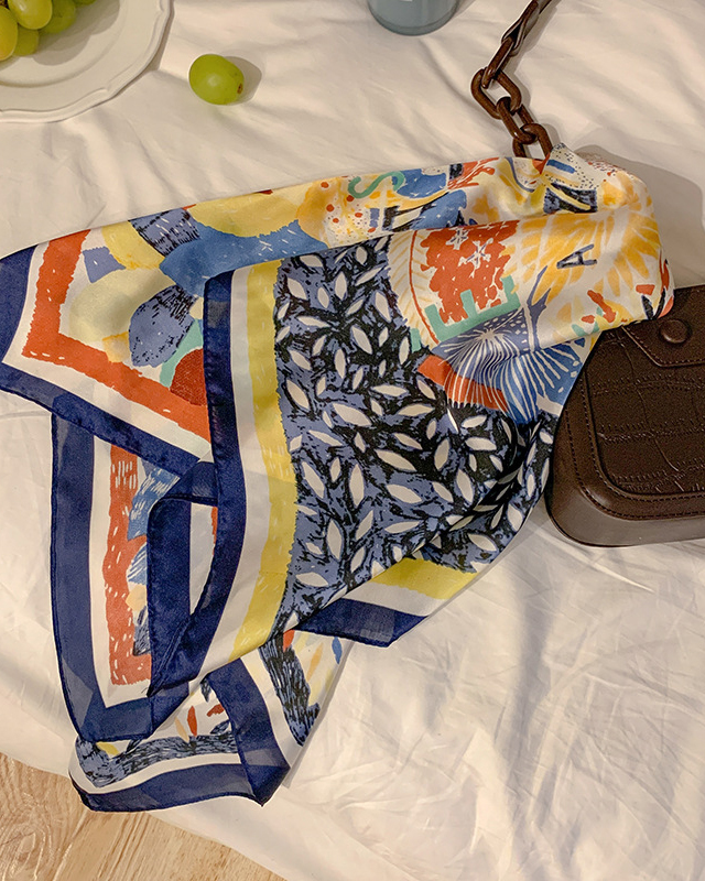 Retro French Silk Scarf Headband-Curvy-Faja