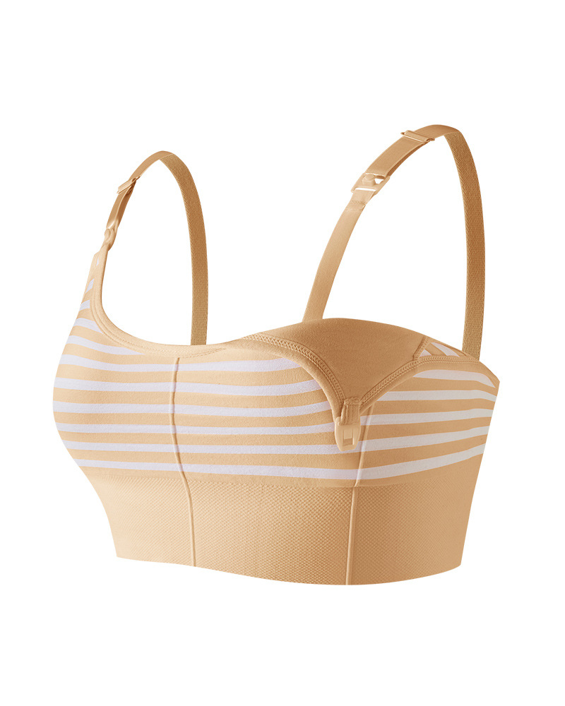 Adjustable Shoulder Straps Seamless Double-Layer Soft Support Nursing Bra