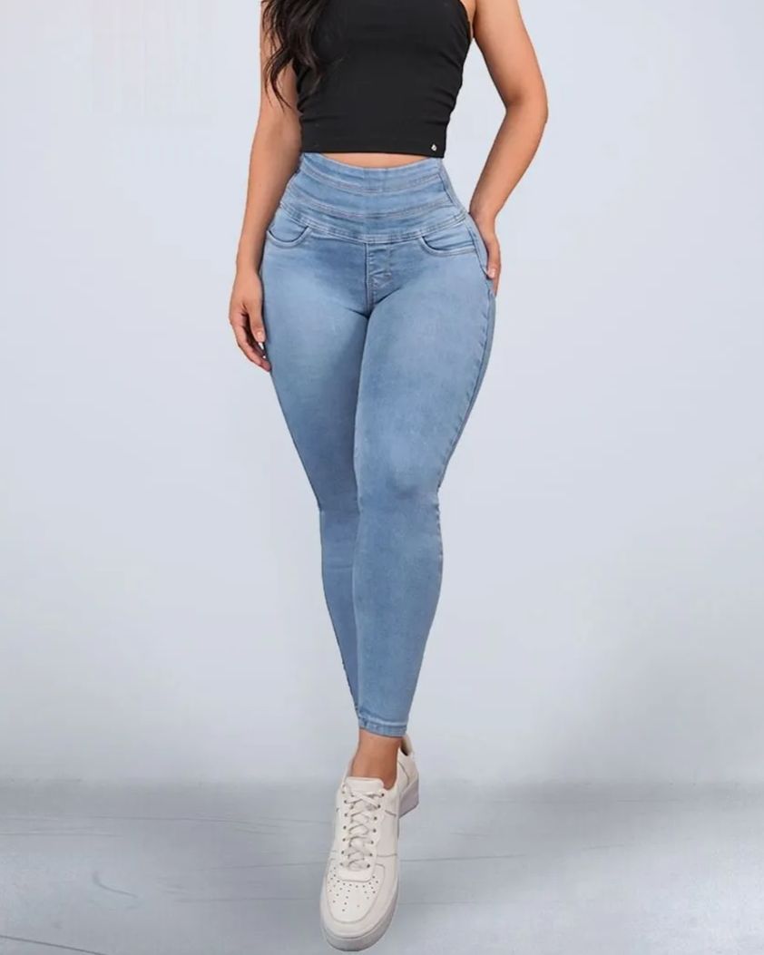High Rise Skinny Peach Hip High Waist Jeans (Pre-Sale)
