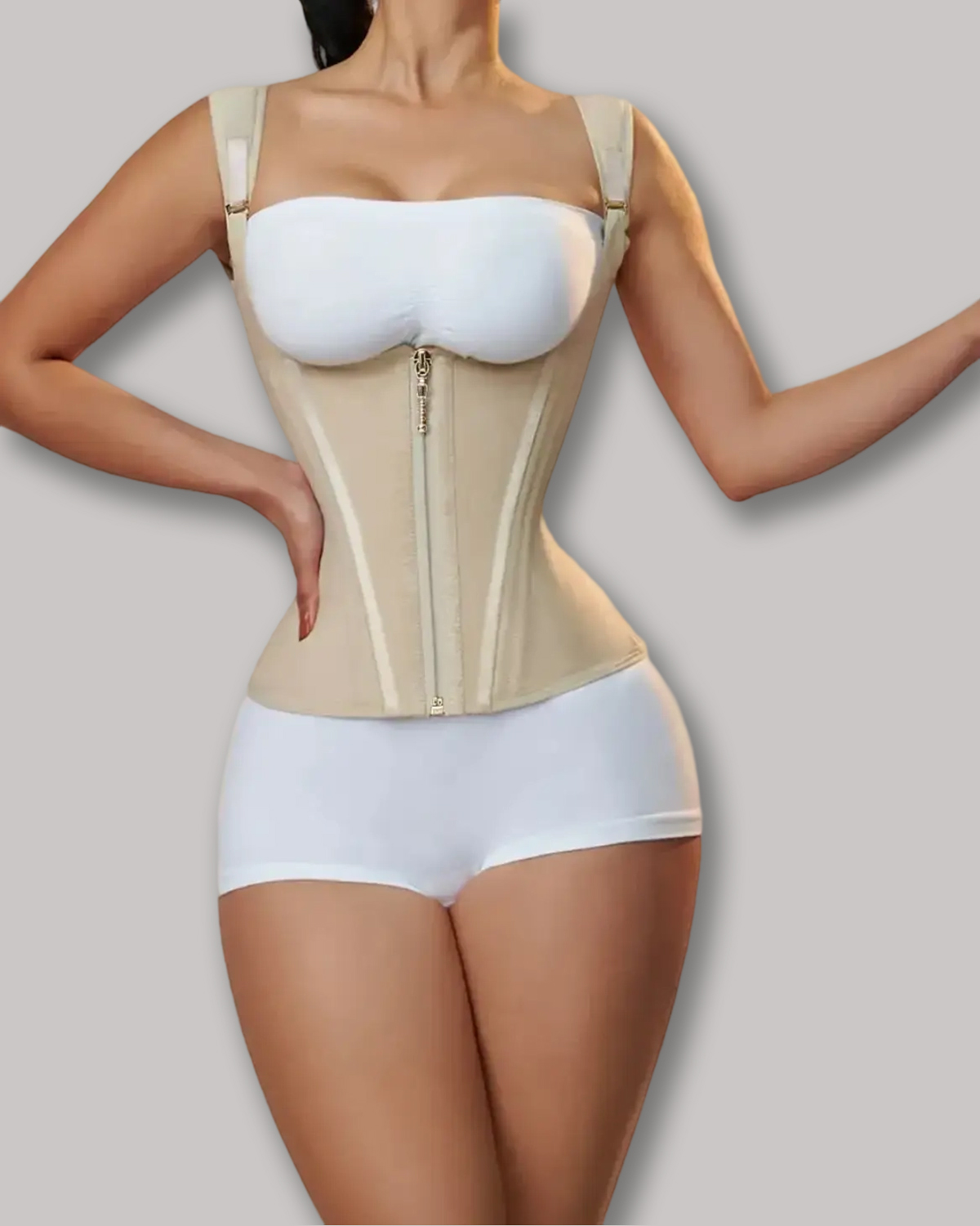 Waist Trainer for Women Corset Vest Body Shaper Cincher Trimmer Tank Top Sport Girdle with Steel Bones-Curvy-Faja