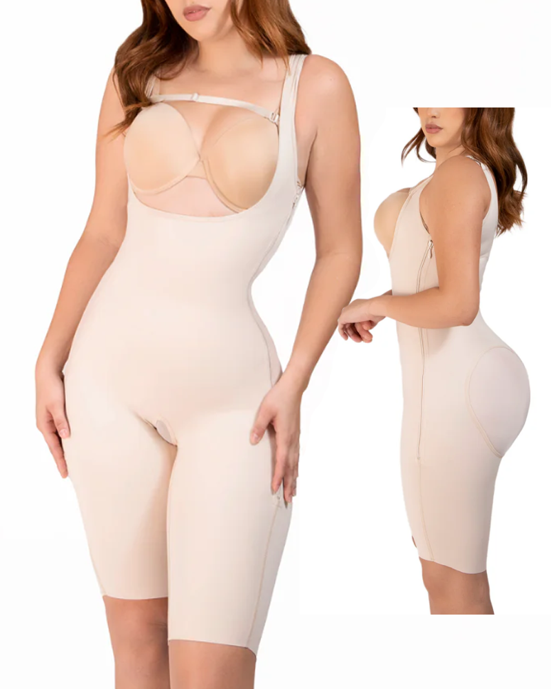 Plus Size Side Zipper High Compression Waist & Butt Lifter Shapewear Bodysuit（Pre-Sale）