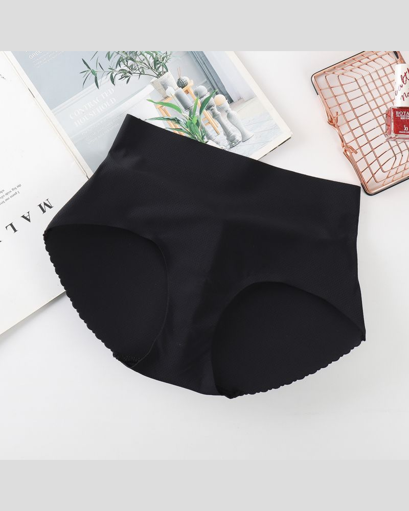 Seamless Butt-Lifting Triangle Panties With Sponge Padding