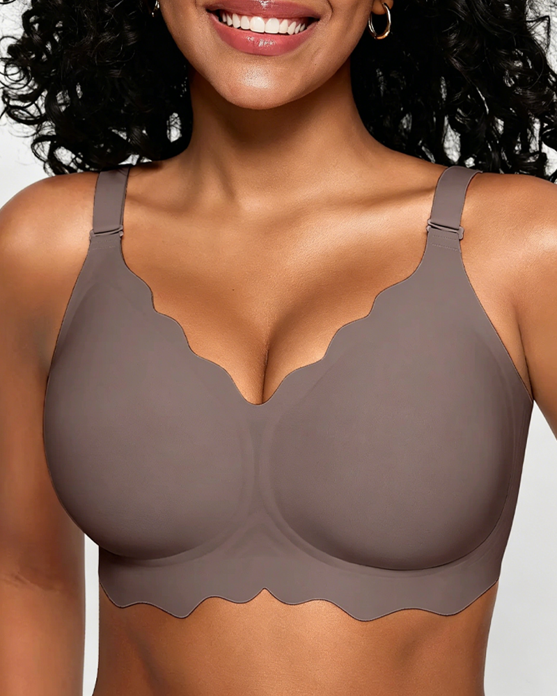 Seamless Wire-Free Soft Support Ruffled Jelly Bra (Pre-Sale)