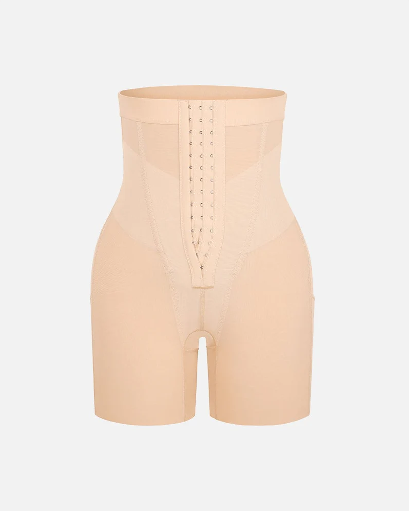 Breathable Mesh High-Waisted Shaping Shorts With Tummy Control And Hip Lift (Pre-Sale)