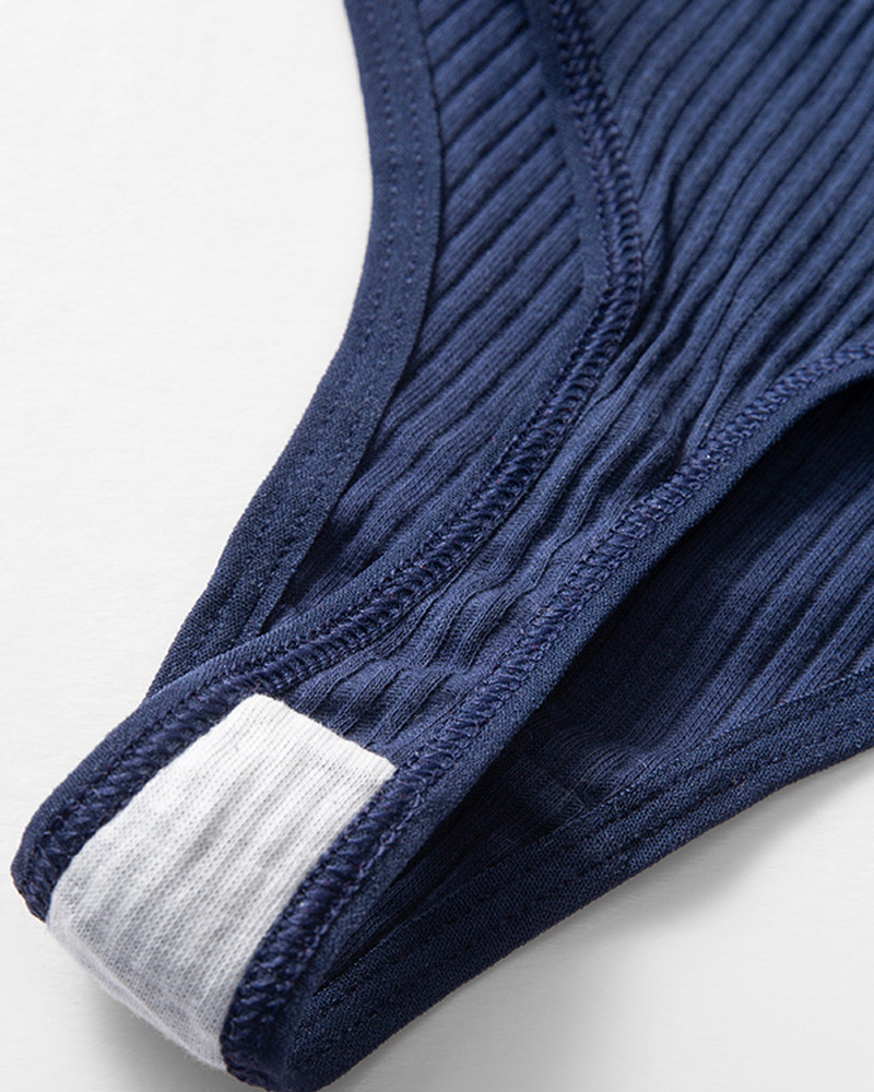 Cotton Crotch High Elastic Low Waist Simple Breathable Underwear