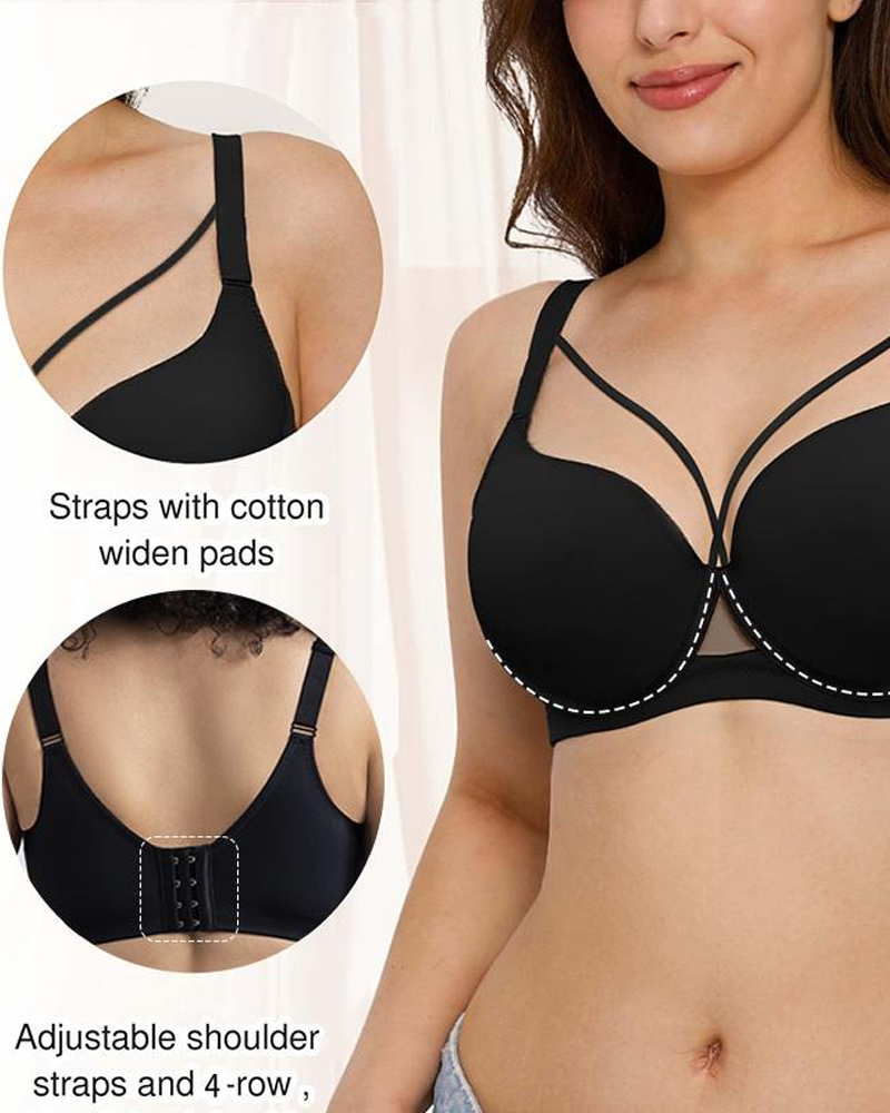 Front Cross Push-Up Bra