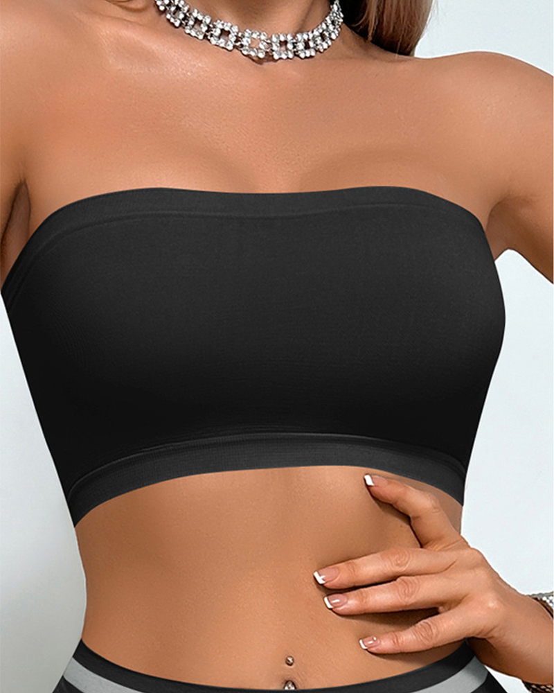 Casual Comfortable Strapless Seamless Breathable Bandeau Top-Curvy-Faja
