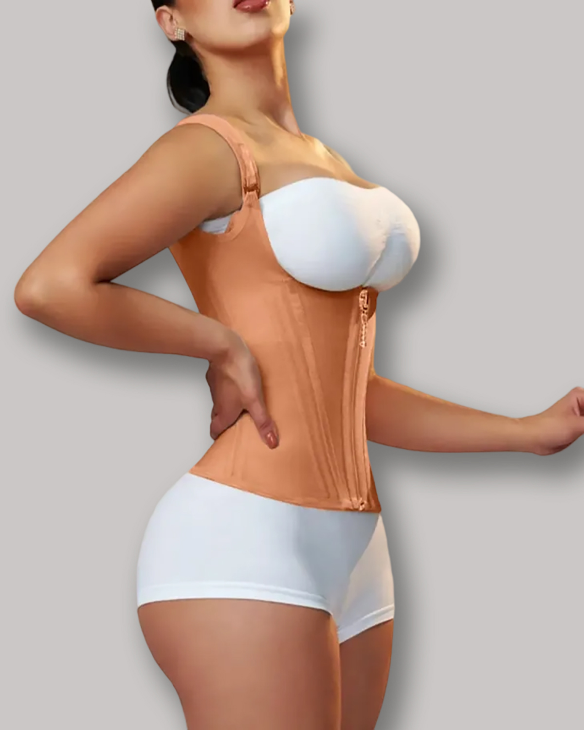 Waist Trainer for Women Corset Vest Body Shaper Cincher Trimmer Tank Top Sport Girdle with Steel Bones-Curvy-Faja