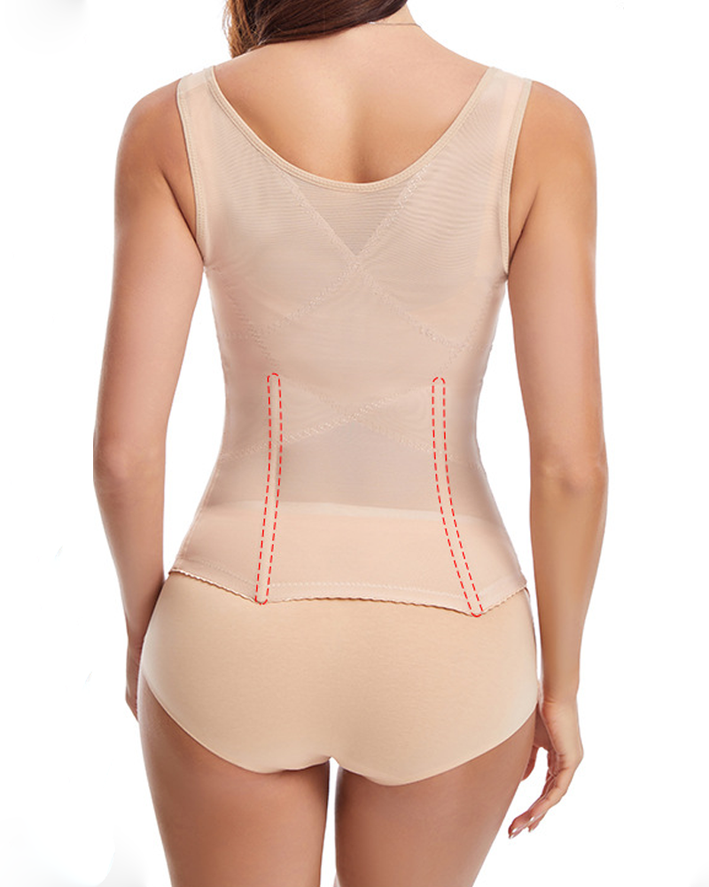 High-Waist Tummy Slimming Shapewear Vest