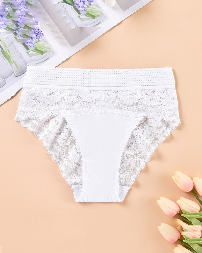 Mesh Breathable High-Waisted Triangle Briefs