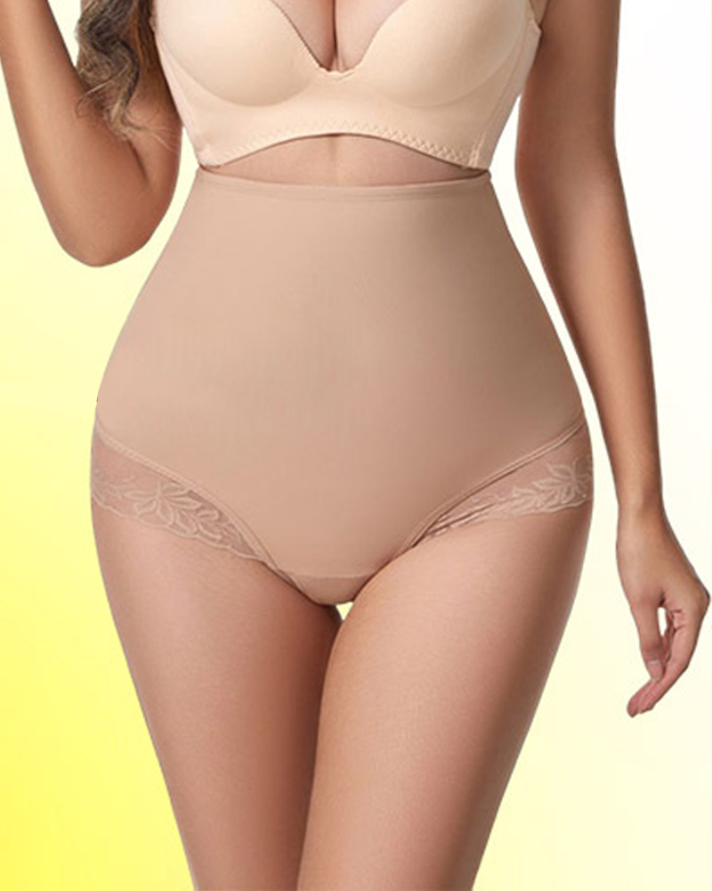 High-Waisted Lace Panties-Curvy-Faja