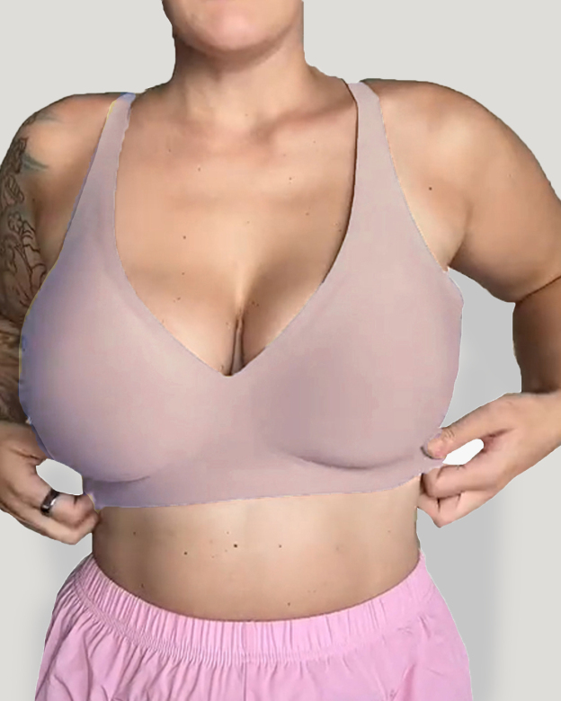 CURVY-FAJA Latex Brasier Seamless Jelly Wire-Free Push-Up Bra