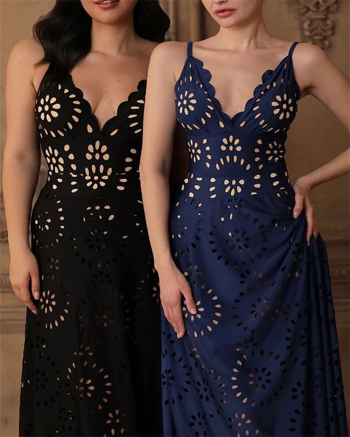 Flower Hollow One Piece Swimsuit and Skirt-Curvy-Faja