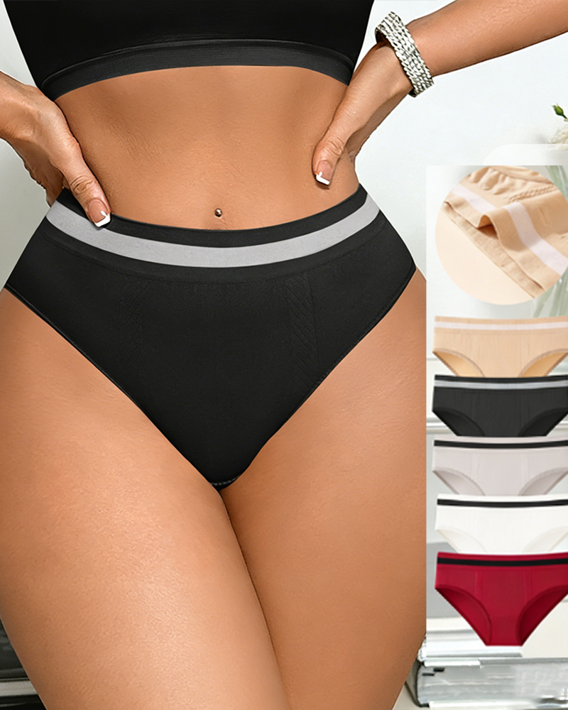 Seamless Mid-Waist Triangle Briefs Breathable And Unmarked