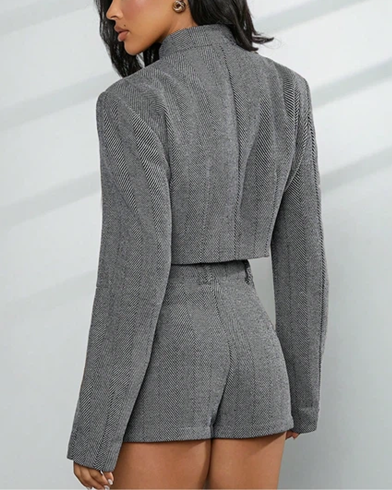 Urban Grey Suit Shorts Set (Pre-Sale)