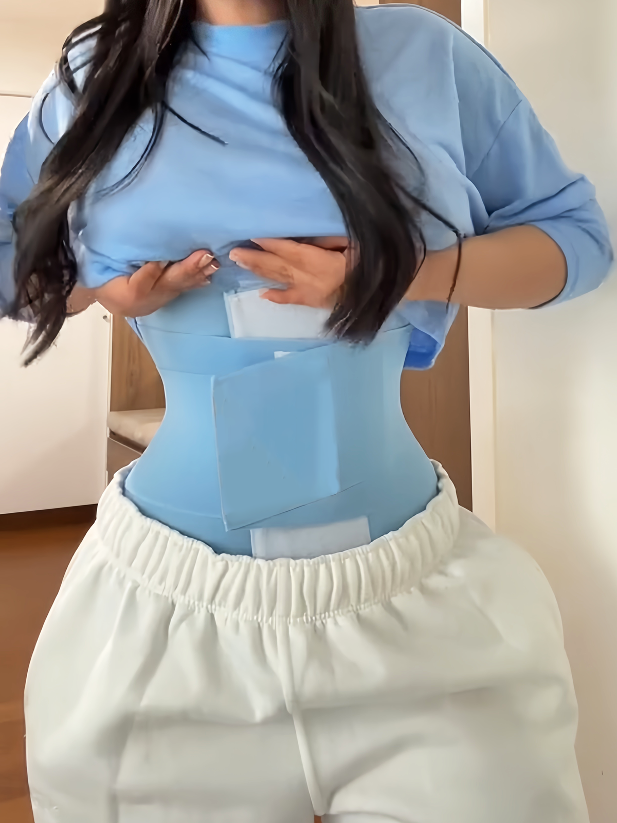 Waist Trainer Belt for Women, Waist Trimmer Weight Loss Belt, Sport Sweat Workout Body Shaper Sauna-Curvy-Faja