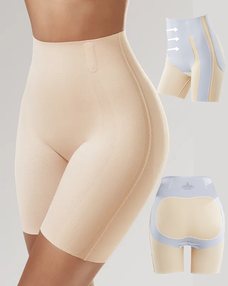 Seamless High-Waisted Shaping Shorts For Tummy Control And Hip Lifting