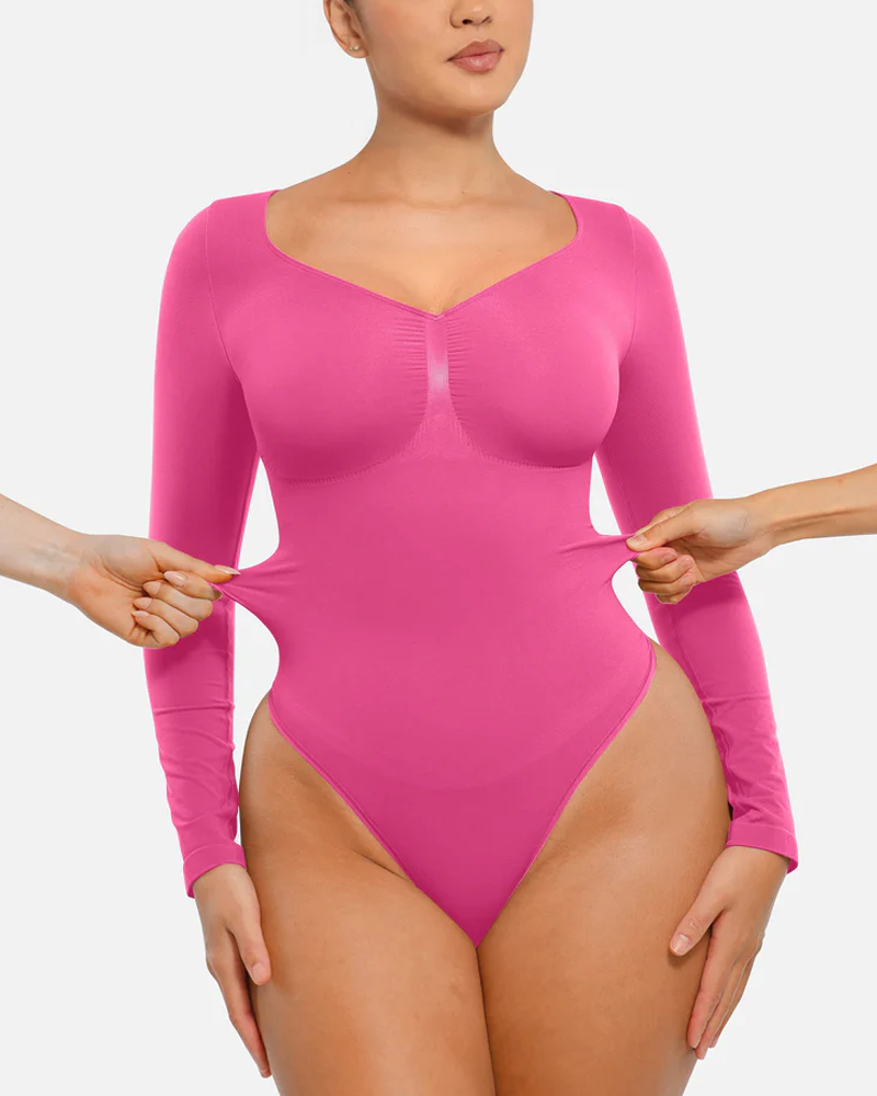 Long Sleeved Hip Lifting Seamless Body Shaping Bodysuit
