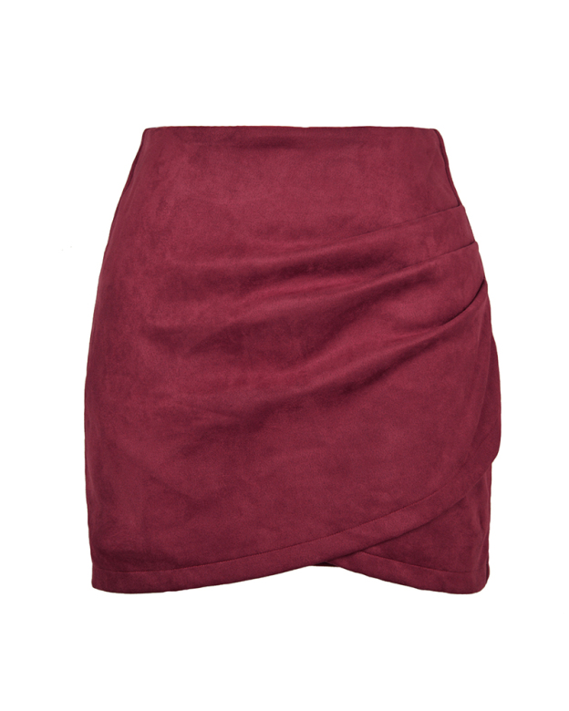 Suede Hip Skirt-Curvy-Faja