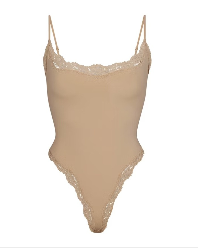 Sexy Halter-Neck Lace Bodysuit-Curvy-Faja