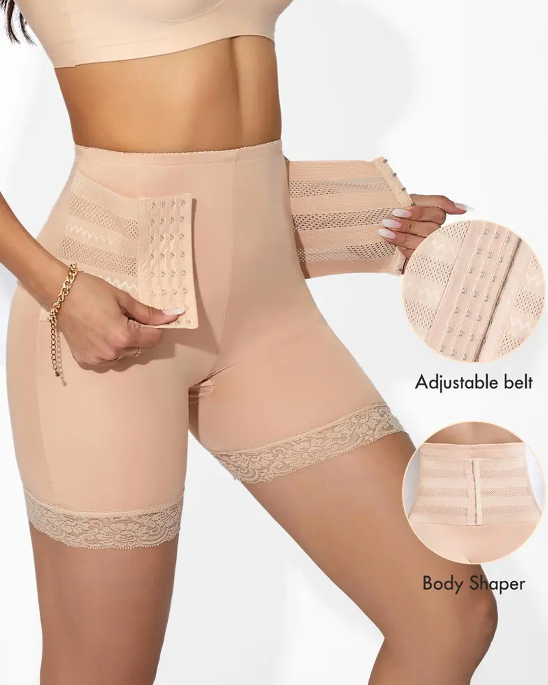 High Waist Adjustable Waist Shaping Tummy Control Butt Lifting Shorts(Pre-Sale)