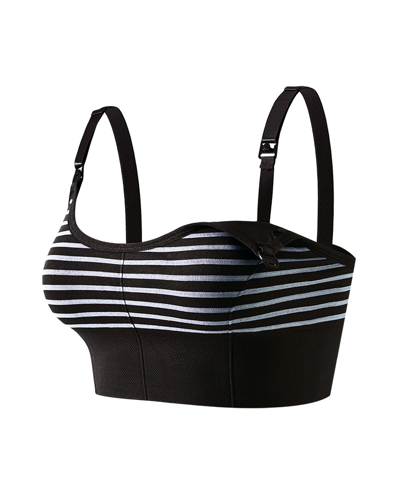 Adjustable Shoulder Straps Seamless Double-Layer Soft Support Nursing Bra