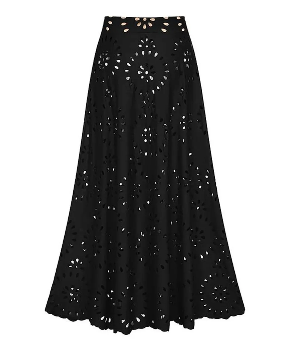 Flower Hollow One Piece Swimsuit and Skirt-Curvy-Faja