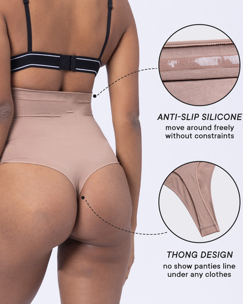 High-Waisted Thong High-Elasticity Tummy-Control Seamless Leggings