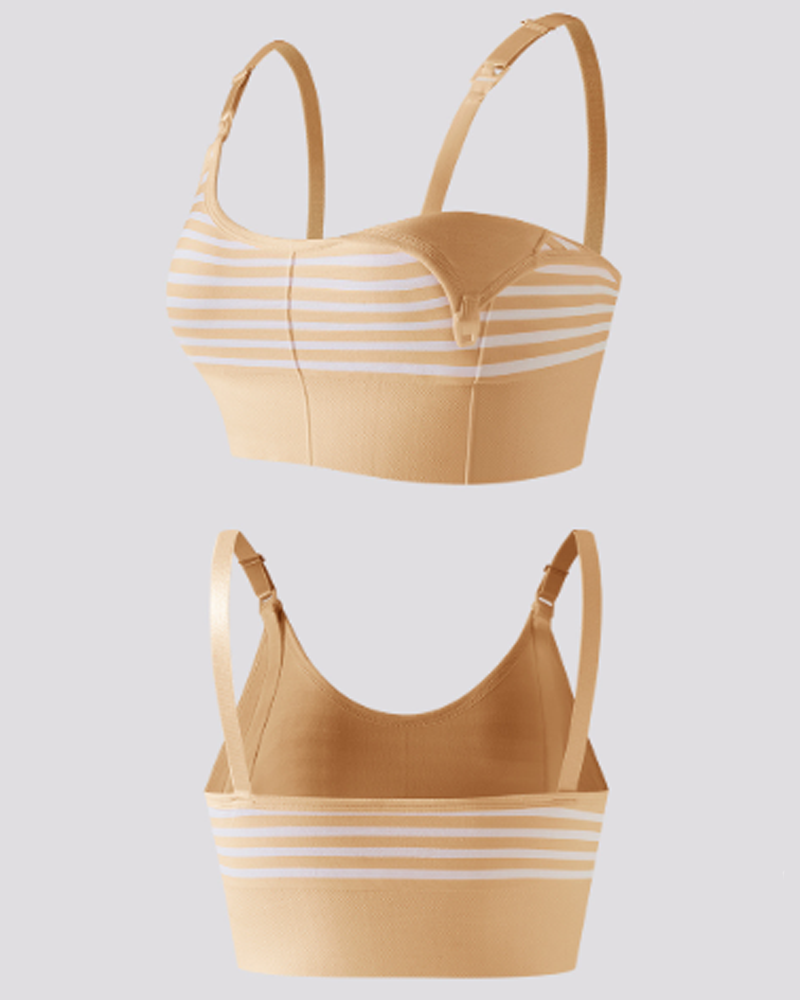 Adjustable Shoulder Straps Seamless Double-Layer Soft Support Nursing Bra