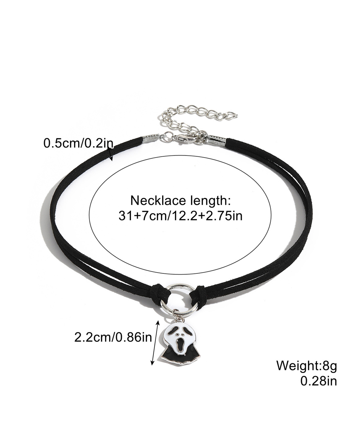 Halloween goth necklace
