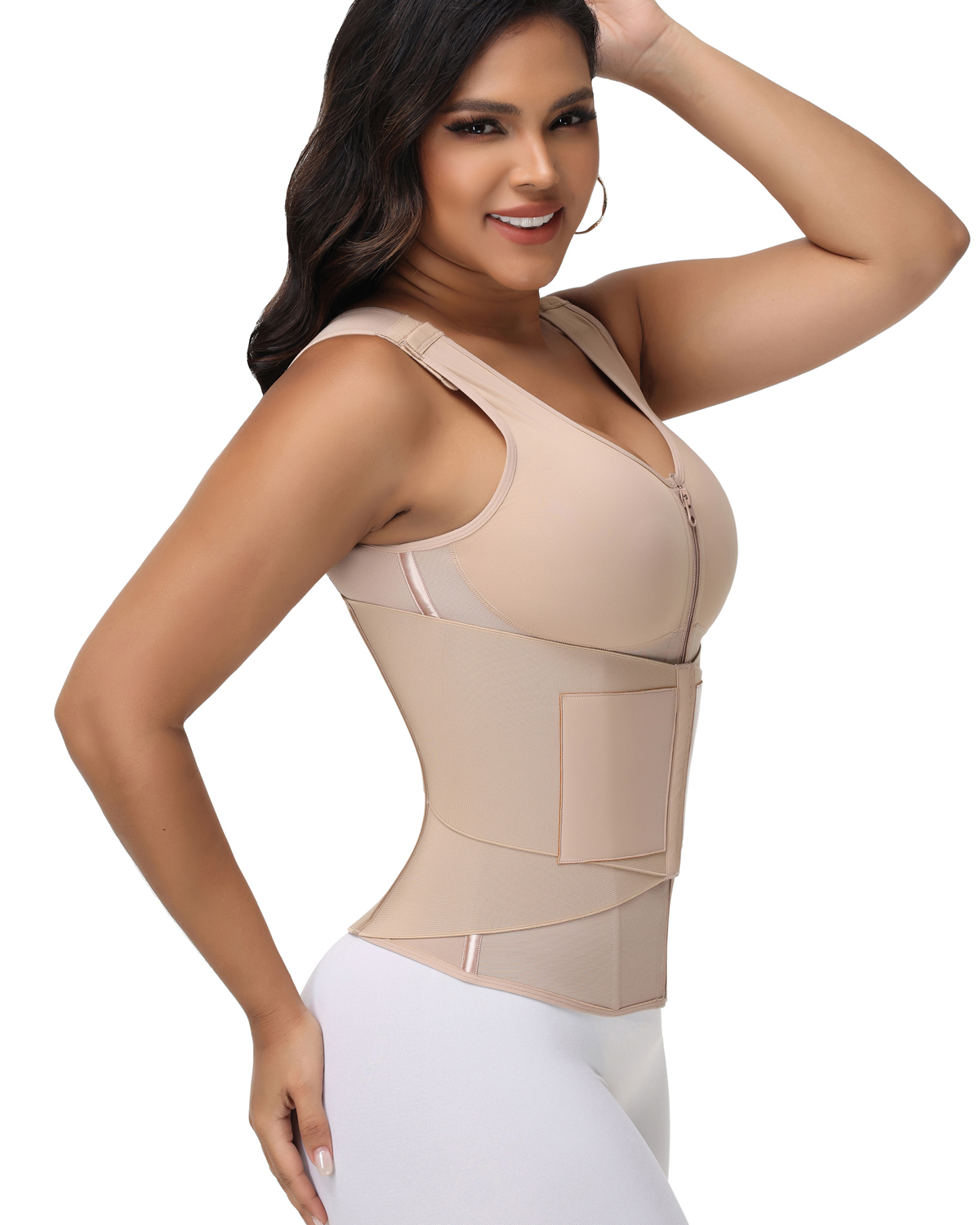 Hourglass Tummy Control Body Shaper Workout Corset Shapewear in Built Bra