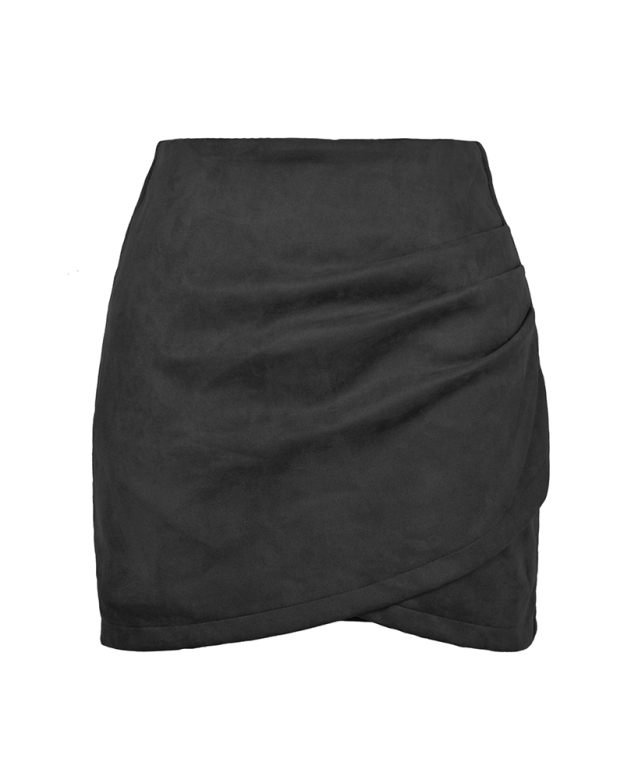 Suede Hip Skirt-Curvy-Faja