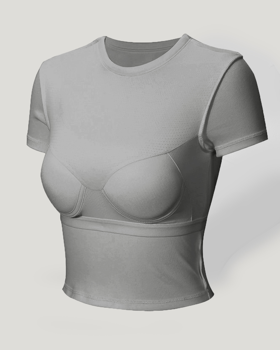 CURVY-FAJA Hourglass  Bodysuits Modal Short-Sleeved Vest with Chest Pad