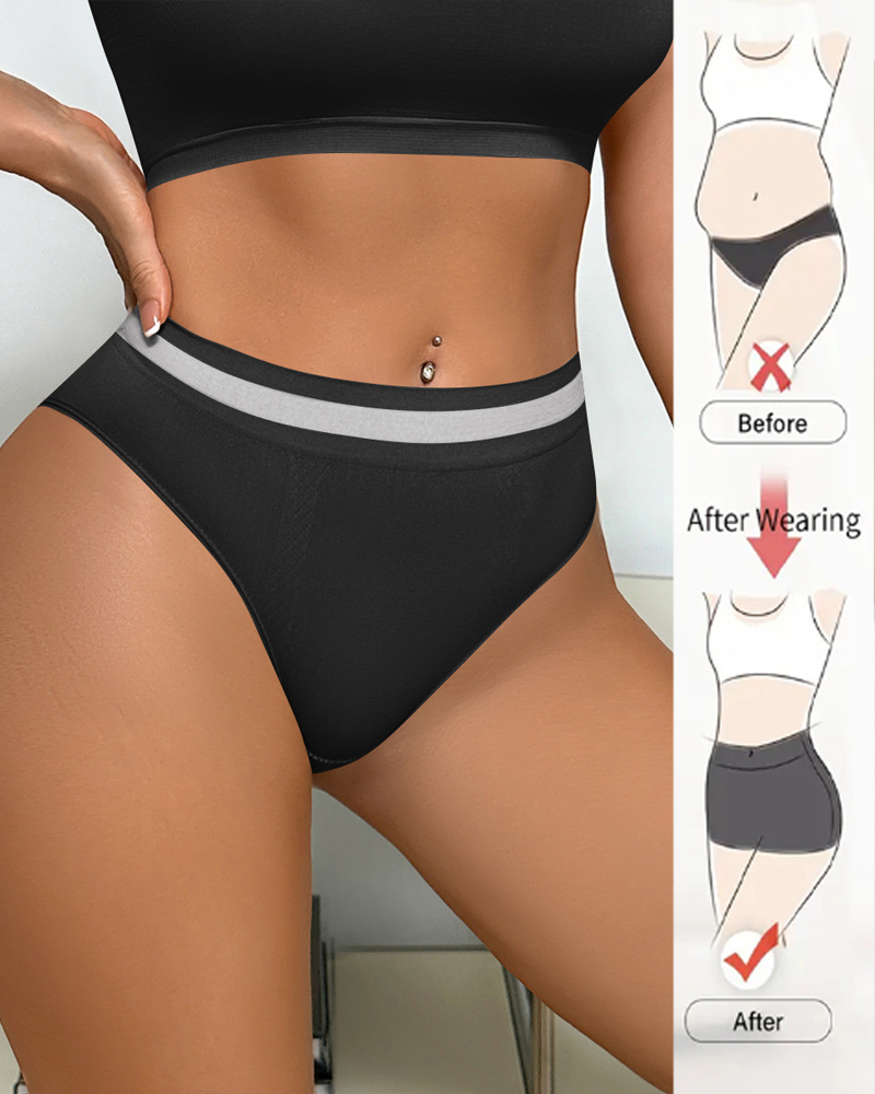 Seamless Mid-Waist Triangle Briefs Breathable And Unmarked