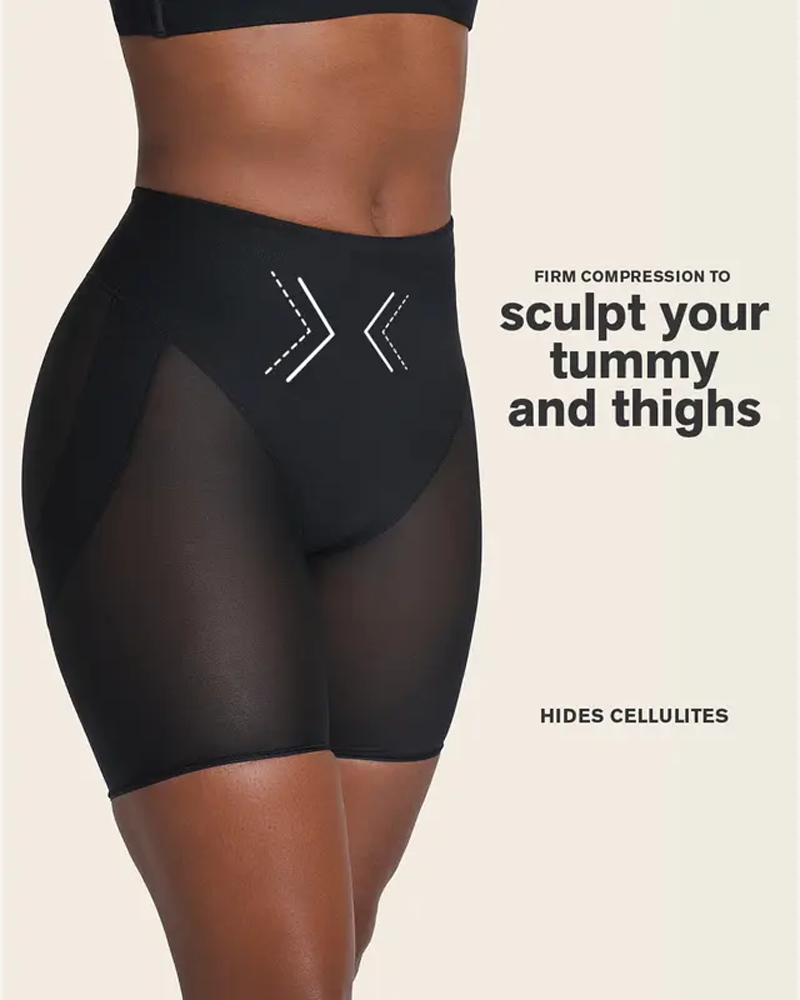 High Waist Mesh Butt Lifter Compression Shaper Shorts（Pre-Sale）