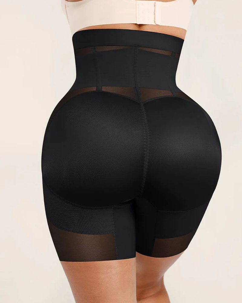 Breathable Mesh High-Waisted Shaping Shorts With Tummy Control And Hip Lift (Pre-Sale)