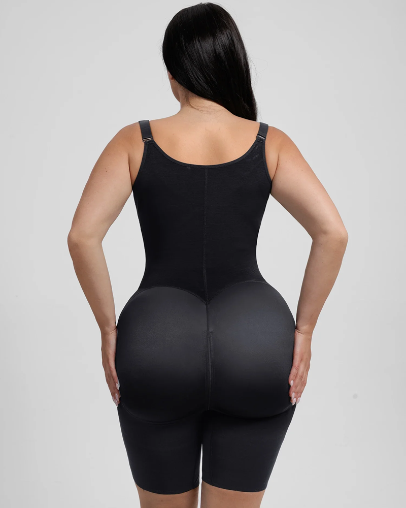 Open‑Front Zip Double‑V Wide Waistband Shapewear (Pre‑Sale)