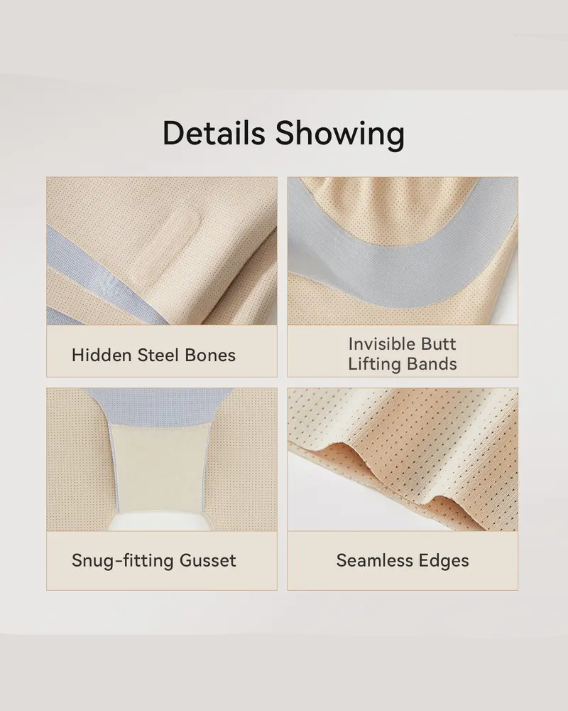 Seamless High-Waisted Shaping Shorts For Tummy Control And Hip Lifting