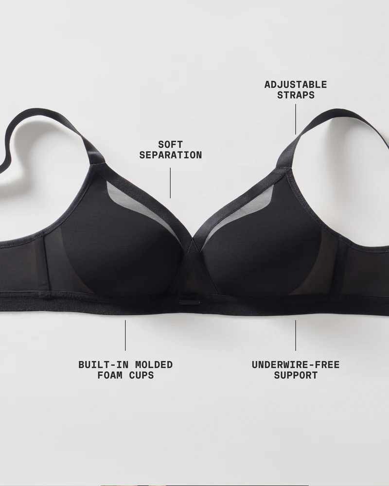 Plus Size Mesh Splice Wire‑Free Support Bra (Pre‑Sale)