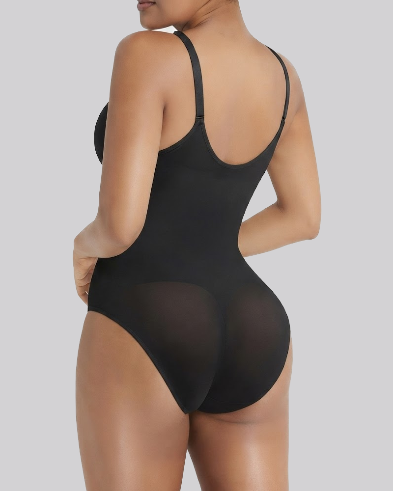 Zipper Seamless Tummy Control Triangle Shaping Bodysuit