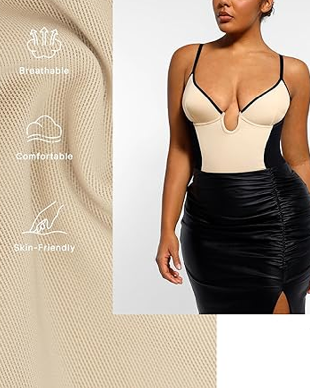 Color Blocked U Shaped Low Cut Shaping Thong (Pre-Sale)