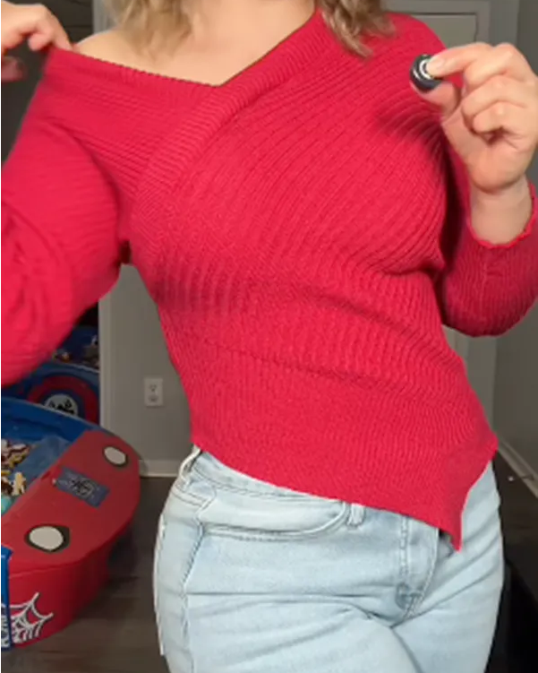 Off The Shoulder Soft Stretch Wrap Around Asymmetrical Ribbed Sweater